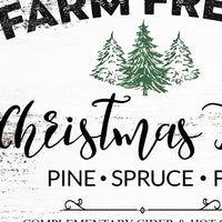 Farm Fresh Christmas Tree Sign - Farmhouse Christmas Wall Art