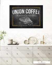 Brewing Co Coffee Bar Sign Canvas Kitchen Decor Vintage Wall Art Rustic Coffee Roasting