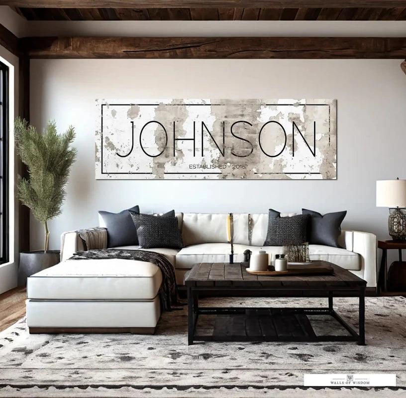 Rustic Western Decor Last Name Custom Sign