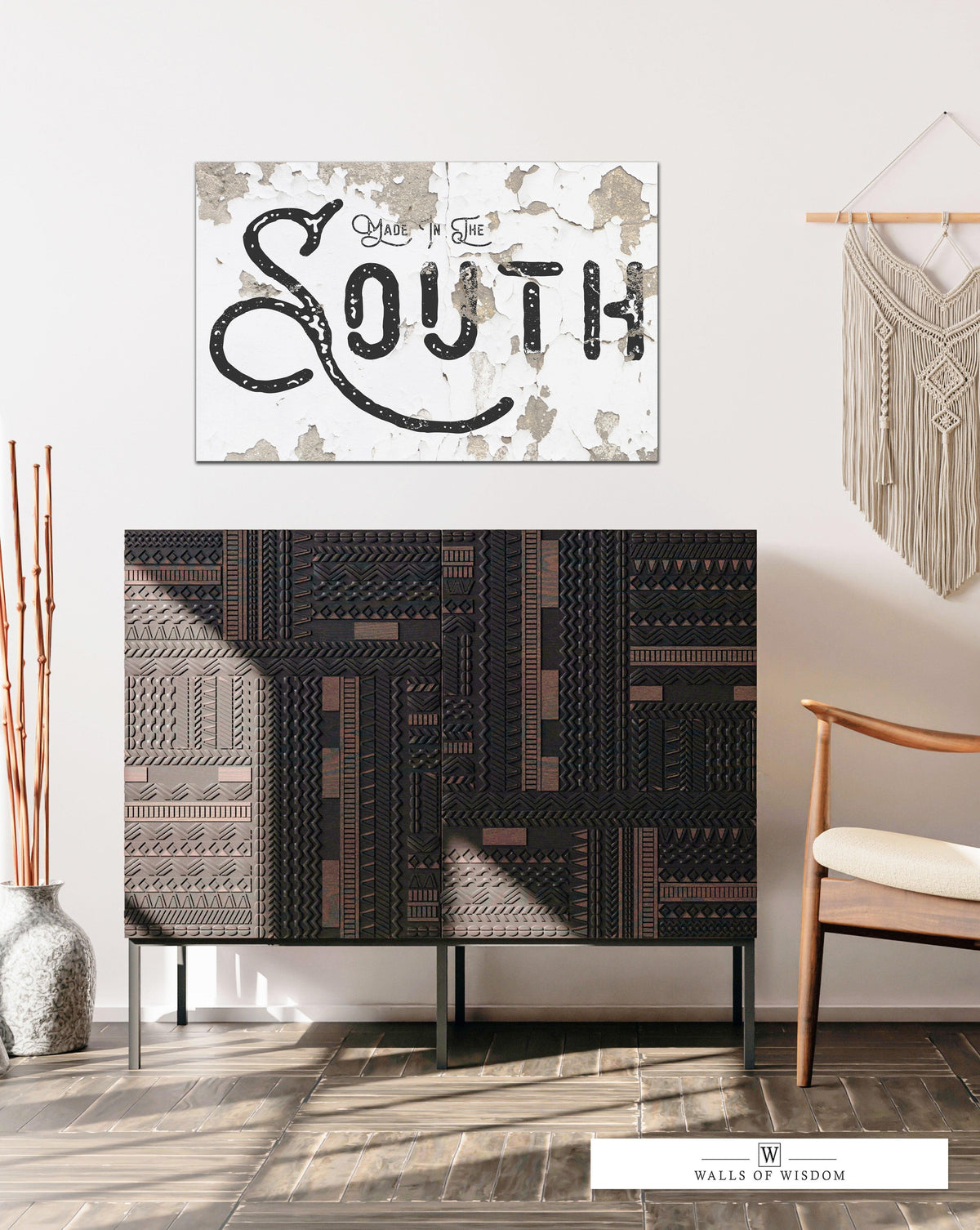 Made in the South - Modern Farmhouse Home Decor Wall Art