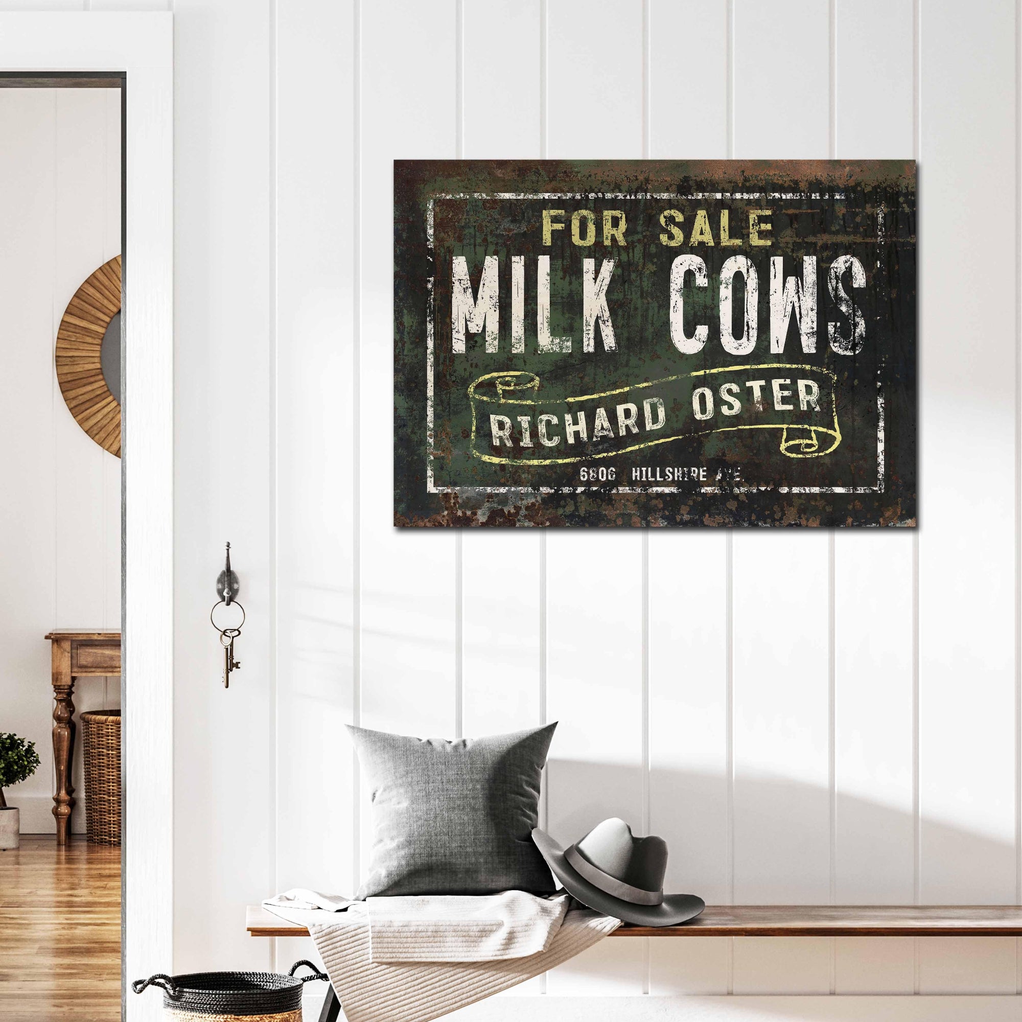 Milk Cows For Sale Vintage Farm Sign Canvas Wall Art Cattle Ranch Si Walls of Wisdom