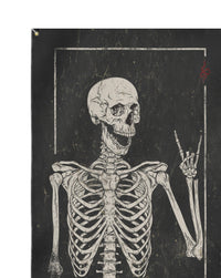 Spooky Skeleton Halloween Outdoor Porch Sign - Patio Decor Vinyl Sign