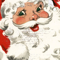 1950s-style Christmas Santa poster for boho, country, and traditional home decor
