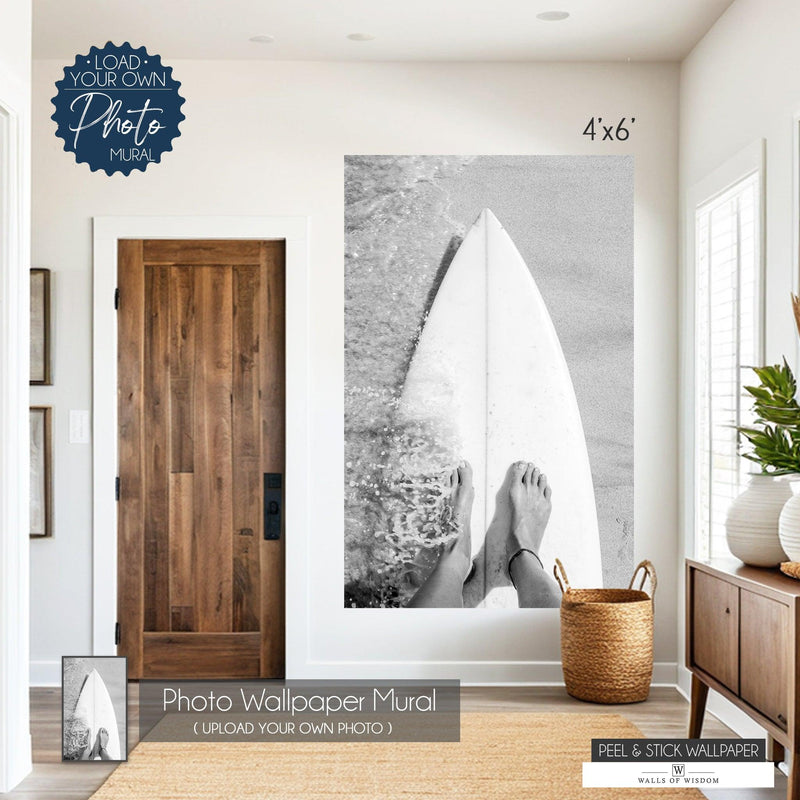 Custom photo mural peel and stick wallpaper interior designsers