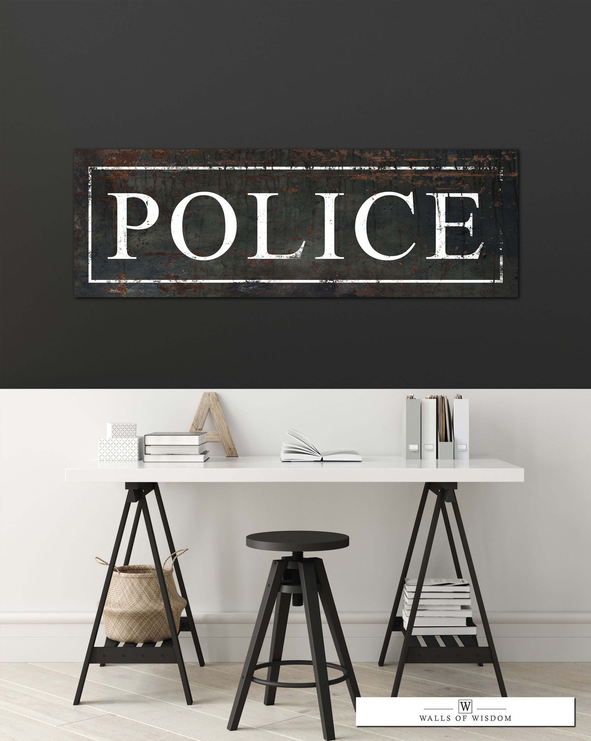 Vintage Police Wall Art - My Policeman Retired Police Officer Canvas Sign