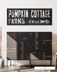 Pumpkin Cottage Farms Vintage Fall Sign - Farmhouse Fall Wall Art