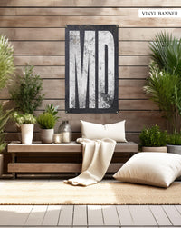 Maryland Coastal Elegance: Weatherproof Indoor Outdoor Vinyl Banner