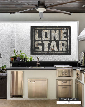 Lone Star State Texas Style Bar Wall Decor - Outdoor Patio Bar Sign