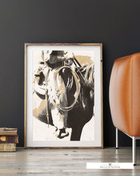 Cowboy Horse Rider Western Poster Print - Rustic Southwest Cowboy Print Art