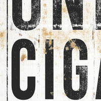 High-quality vintage cigar lounge canvas print, designed for masculine Western and rustic bar decor.