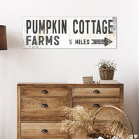 Cozy Fall Pumpkin Cottage Farms Wall Art - Warm Cottagecore Fall Decor