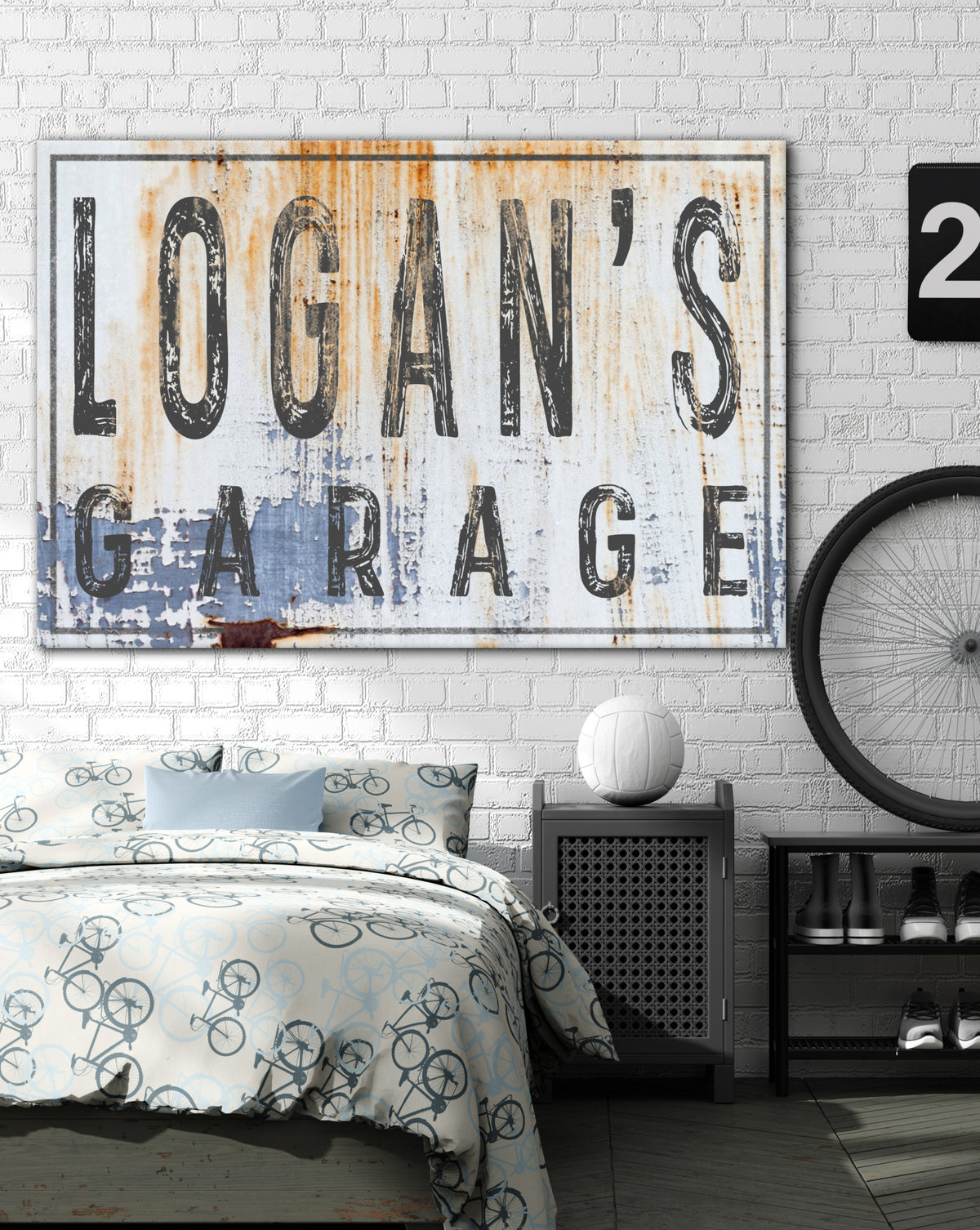 Personalized Large Name Sign - Industrial Farmhouse Wall Art Bar Sign