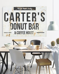 Personalized Name Sign Kitchen Wall Art - Farmhouse Decor Canvas Wall Art