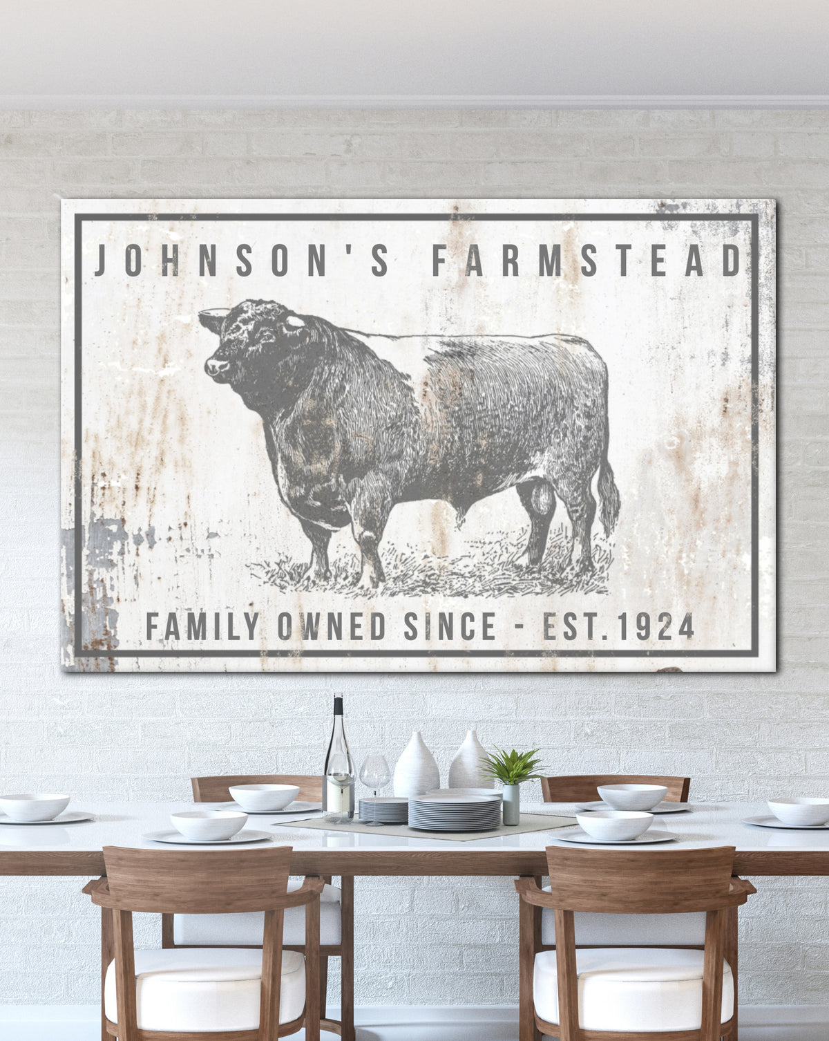 Personalized Home Decor Farm Sign - Personalized Gift Ideas for Modern Farmhouse Wall Art