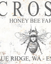 Honey Bee Farm Personalized Name Sign Canvas Wall Art  NLSC0128
