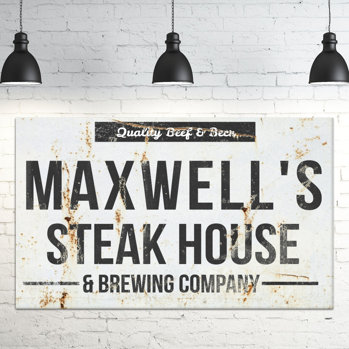 Personalized Name Sign Kitchen Wall Art - Farmhouse Decor Canvas Wall Art