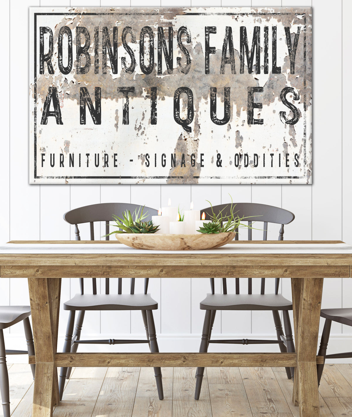 Personalized White Cottage Farm Farmhouse Canvas Wall Art - NLSC0125