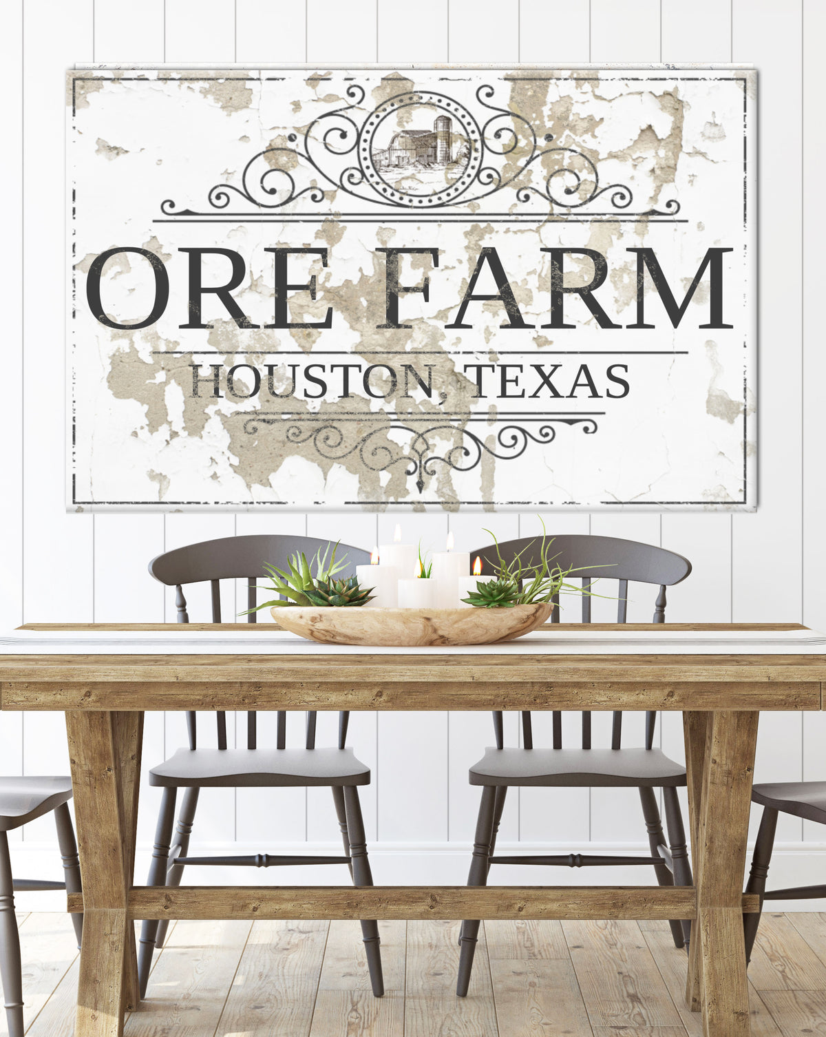 Customized Name Sign Vintage Canvas Wall Art