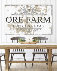 Customized Name Sign Vintage Canvas Wall Art