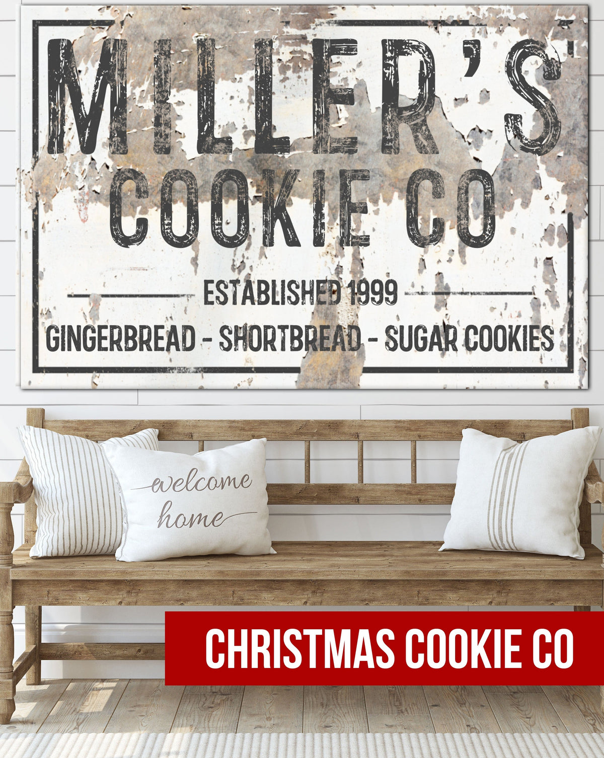 Christmas Cookie Co Chippy Farmhouse Vintage Cottagecore Custom Christmas Decor