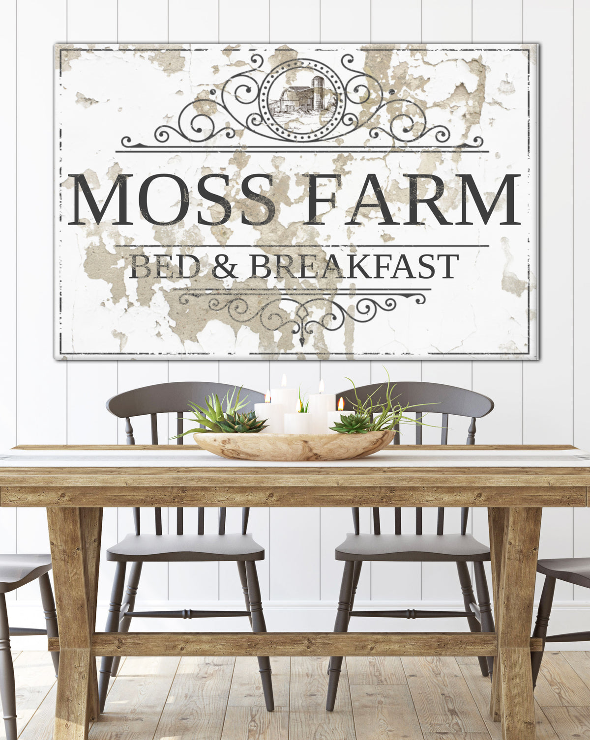 Personalized Family Established Signs Canvas Wall Art
