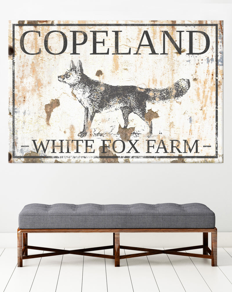 White Fox Farm Personalized Wall Art by Walls of Wisdom