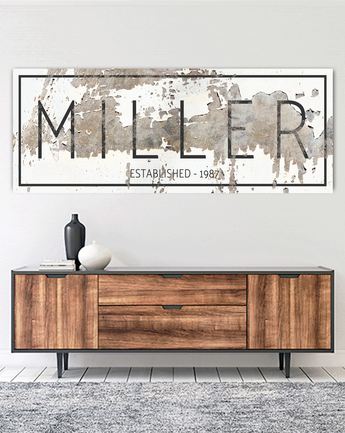 MILLER SIGN by Walls of Wisdom Personalized Canvas Wall Art