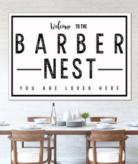 Solid White Silo Home Personalized Family Name Canvas Wall Art NLSC0121