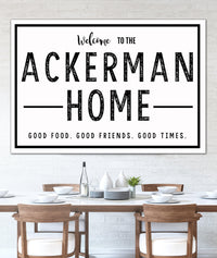 Solid White Silo Home Personalized Family Name Canvas Wall Art NLSC0121