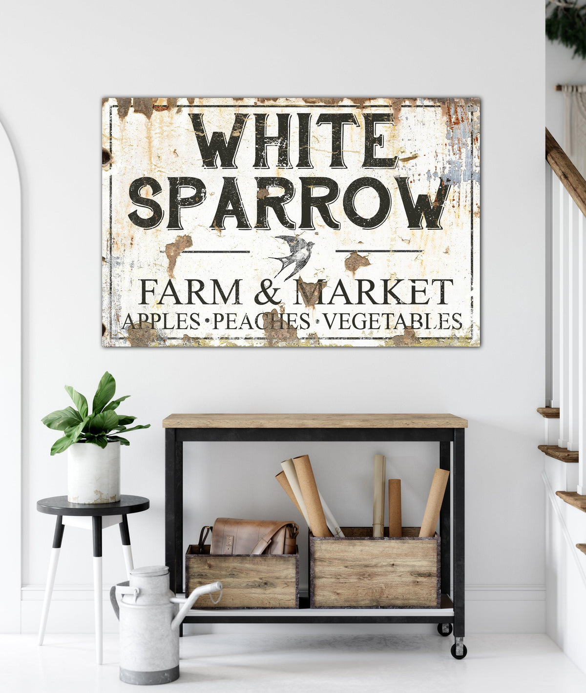 White Sparrow Farm & Market Farmhouse Wall Art
