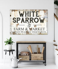 White Sparrow Farm & Market Farmhouse Wall Art