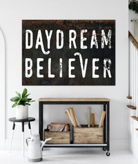 Daydream Believer Black Canvas Wall Art