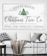 Tree Farm Sign Farmhouse Decor Vintage Canvas Art