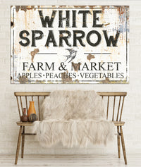 White Sparrow Farm & Market Farmhouse Wall Art