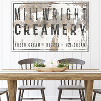 Personalized White Cottage Farm Farmhouse Canvas Wall Art - NLSC0125