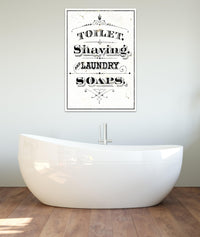 Farmhouse Bathroom Toilet Wall Art - French Country Cottage Bathroom Decor