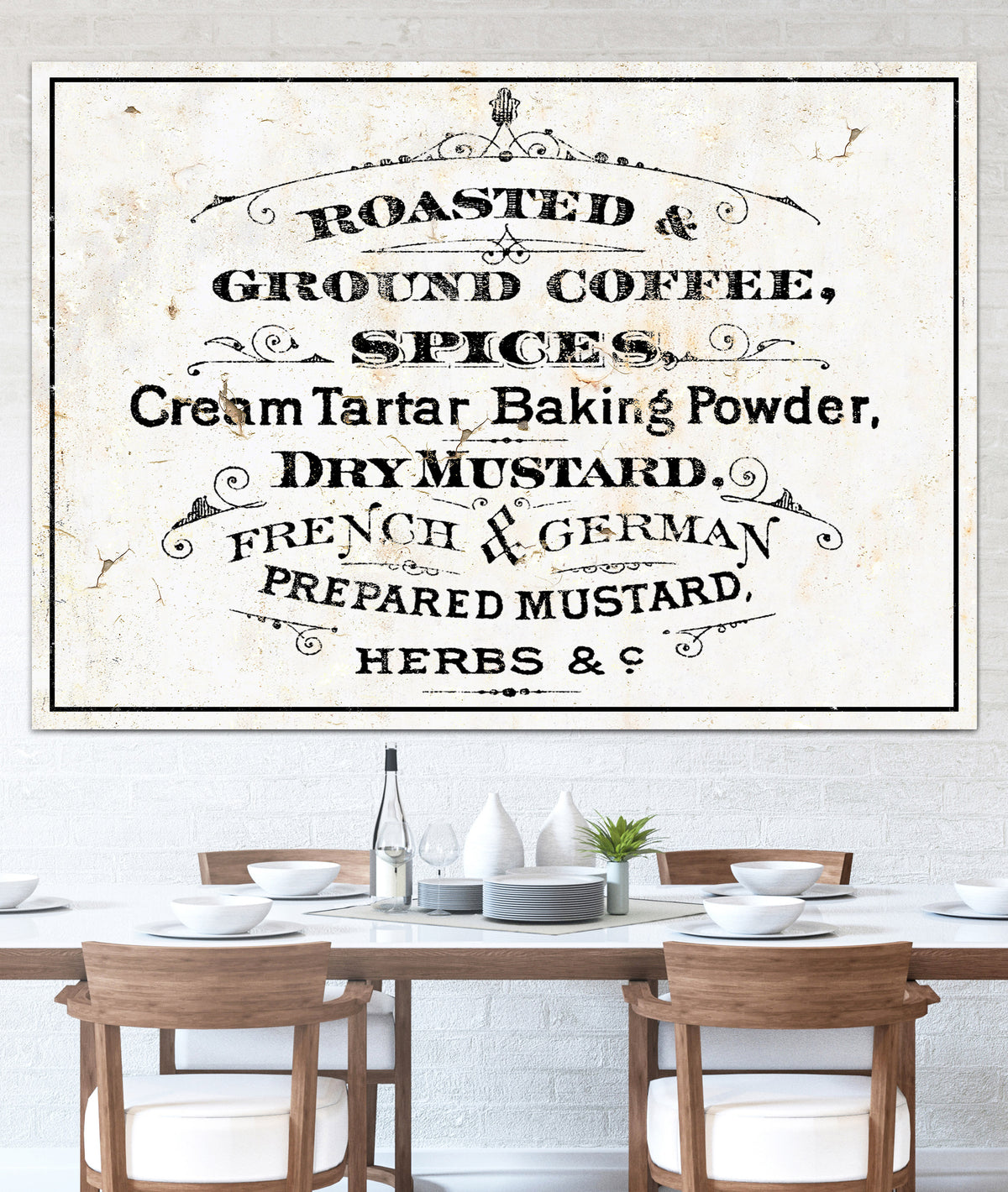 Modern Farmhouse Kitchen Wall Art Coffee Sign - French Country Cottage Kitchen Wall Decor