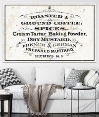 Modern Farmhouse Kitchen Wall Art Coffee Sign - French Country Cottage Kitchen Wall Decor