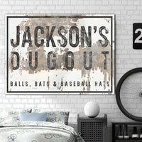 Personalized Vintage Bar Sign Canvas Art - Personalized Farmhouse Decor Wall Art