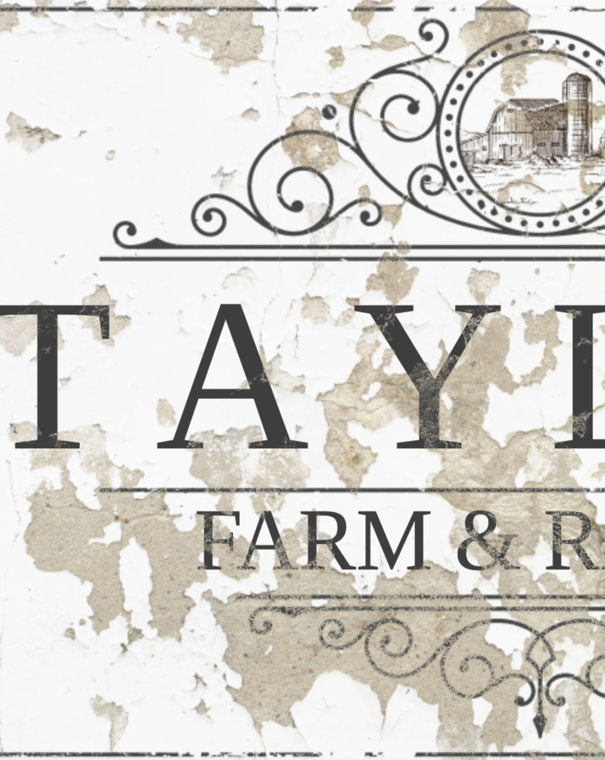 Farmhouse Style Name Sign Canvas Wall Art