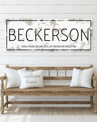 White Chippy Personalized Farmhouse Canvas Wall Art  NLSC0124