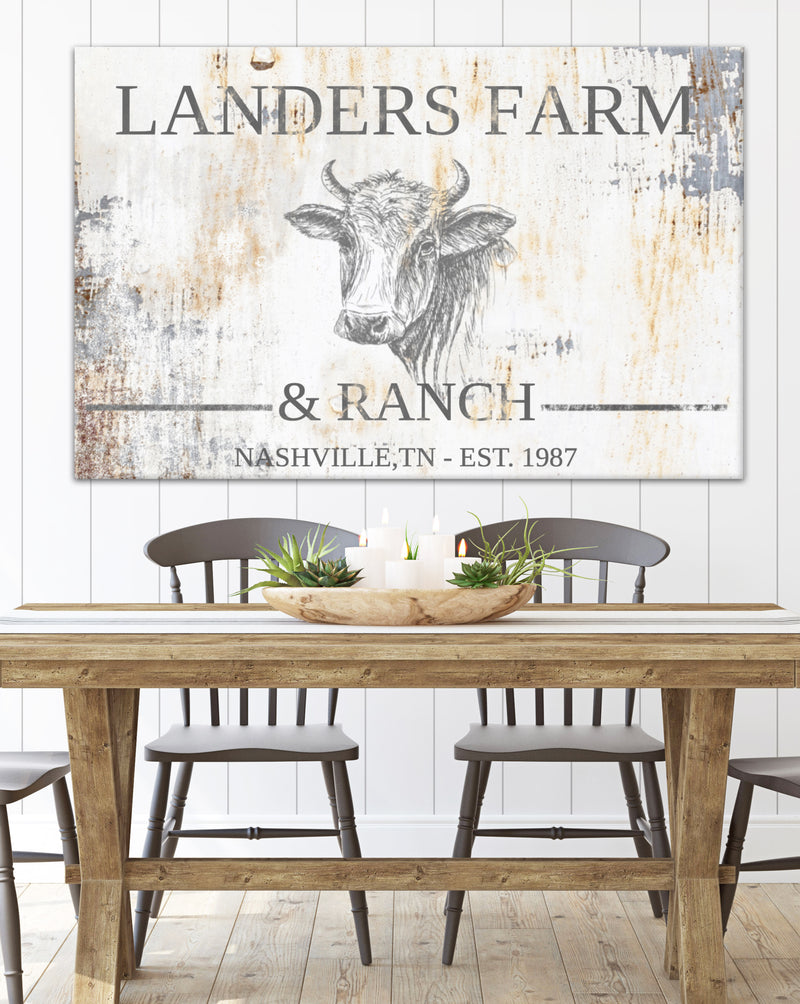 Rustic Established Name Sign - Fixer Upper Style Wall Decor - Last Name Sign