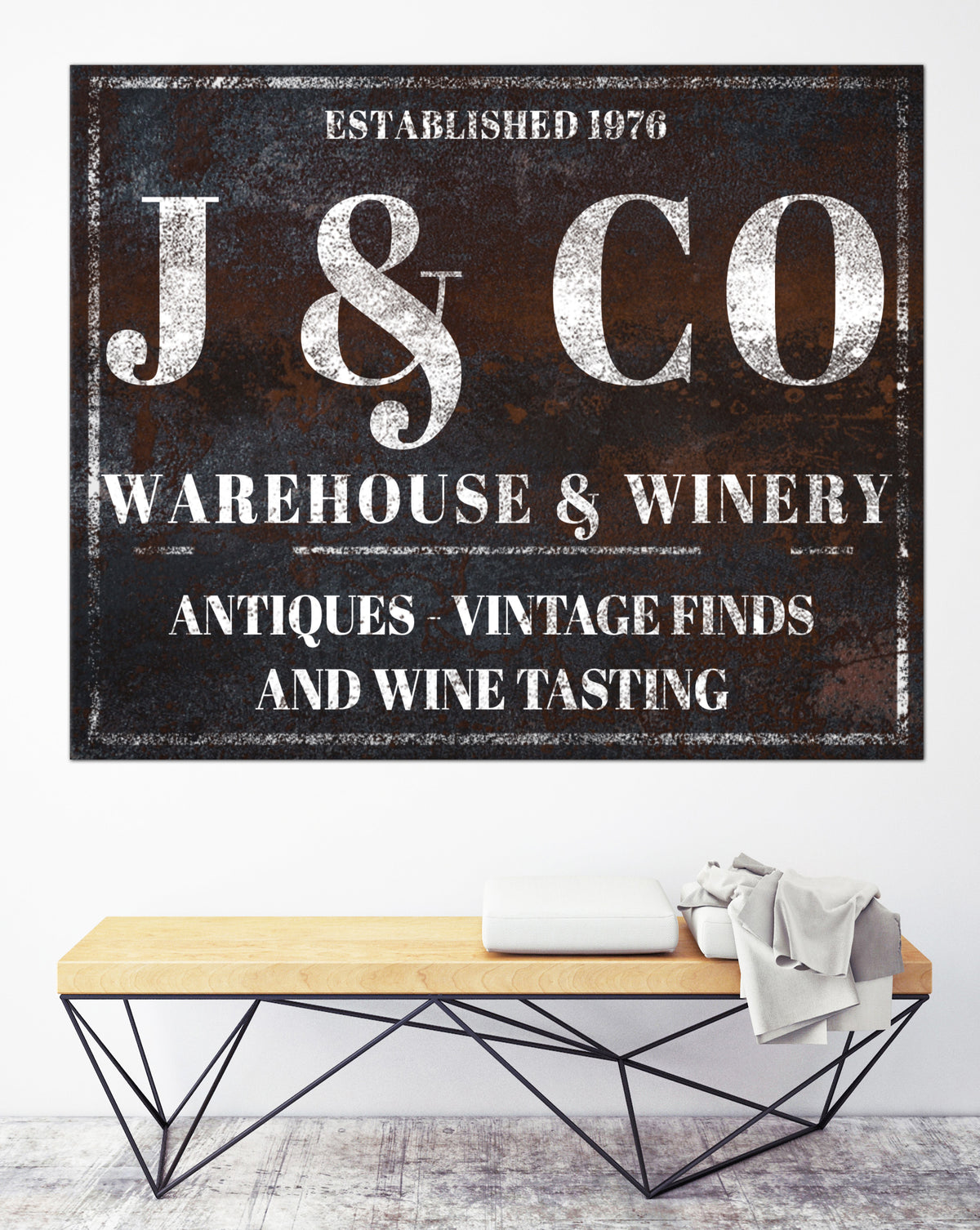 Personalized Winery Name Sign Canvas Wall Art