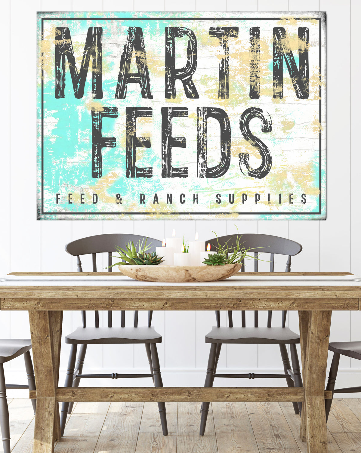 Personalized Name Sign Feed Sign Canvas Wall Art