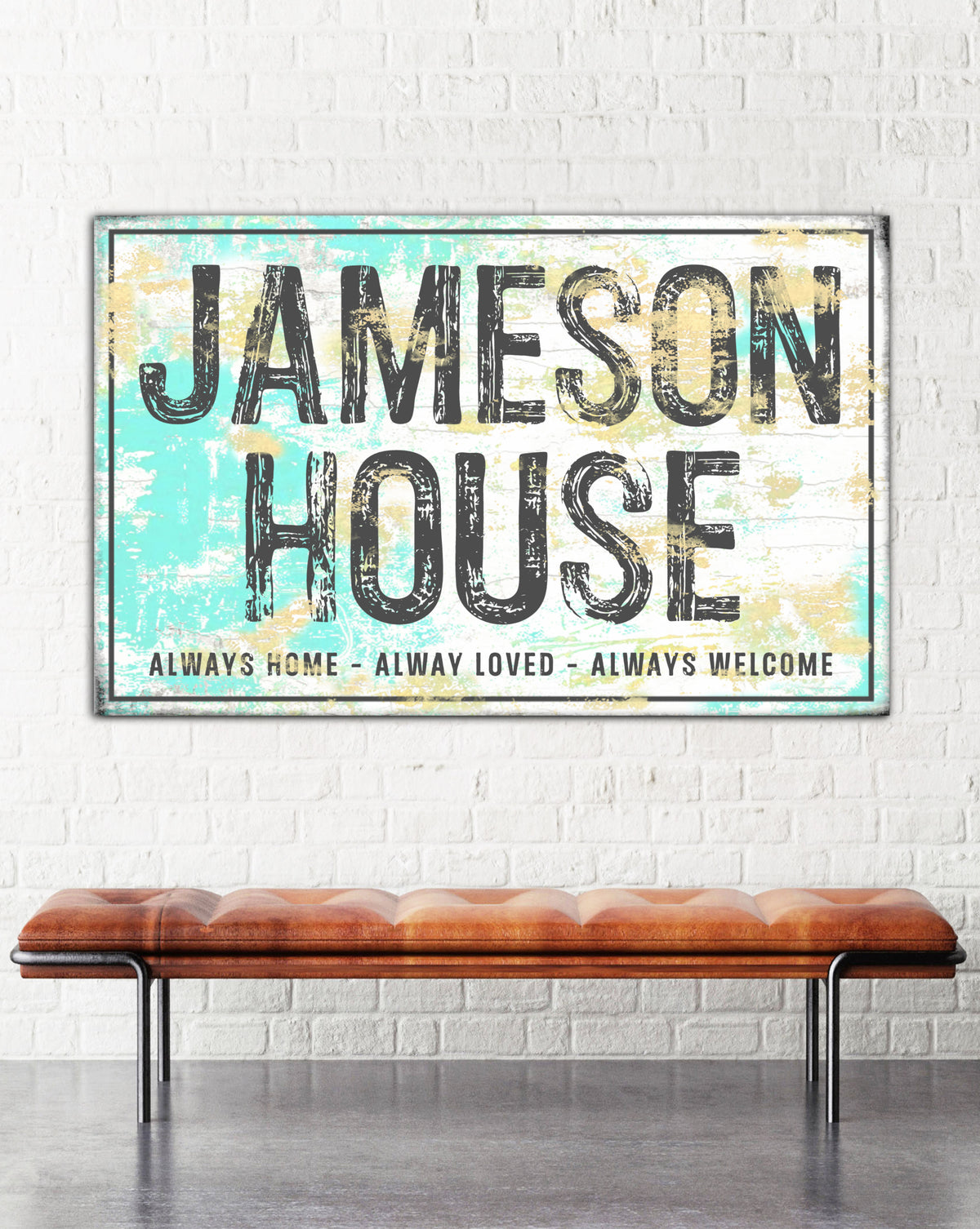 Personalized Farmhouse Home Sign Canvas Wall Art