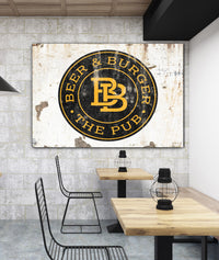 Creamy Metal Style Logo to Canvas Art Print - LT17
