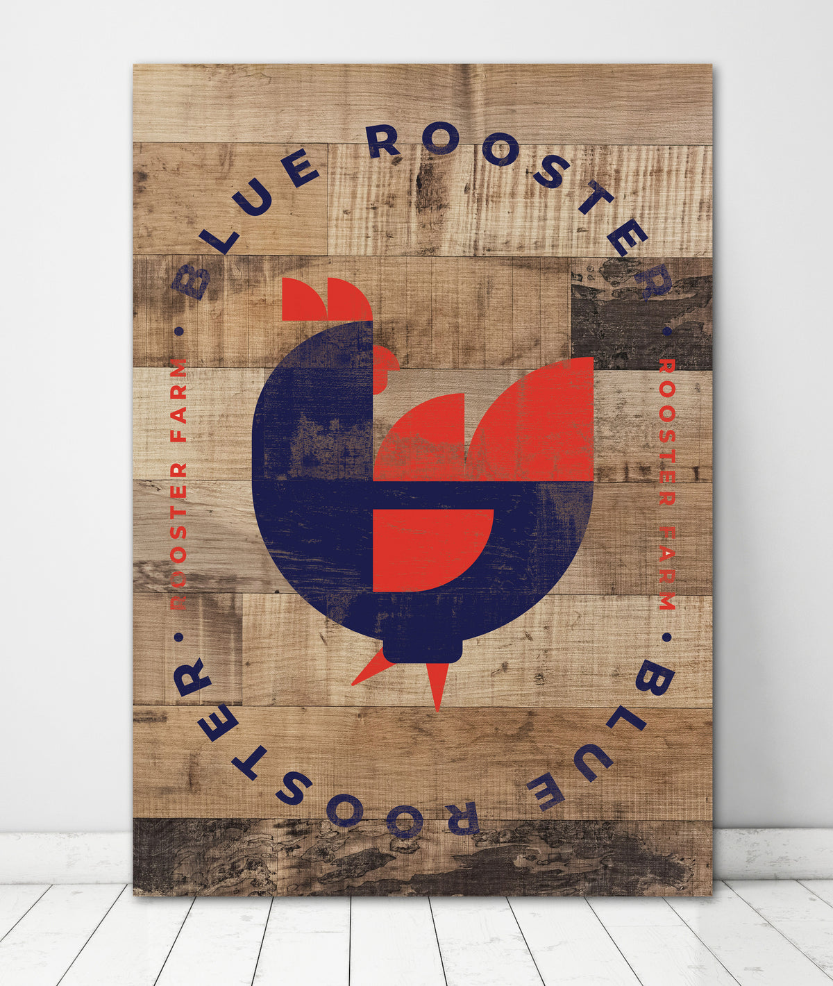 Reclaimed Wood Style Logo to Canvas Wall Art Print - LT22