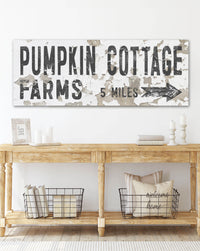 Pumpkin Cottage Farms Farmhouse Fall Wall Art  - Rustic Autumn Decor
