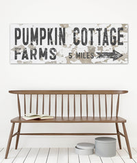 Pumpkin Cottage Farms Farmhouse Fall Wall Art  - Rustic Autumn Decor