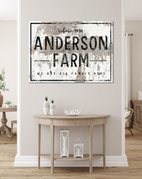 Chippy Welcome Home Personalized Family Name Canvas Wall Art NLSC0222